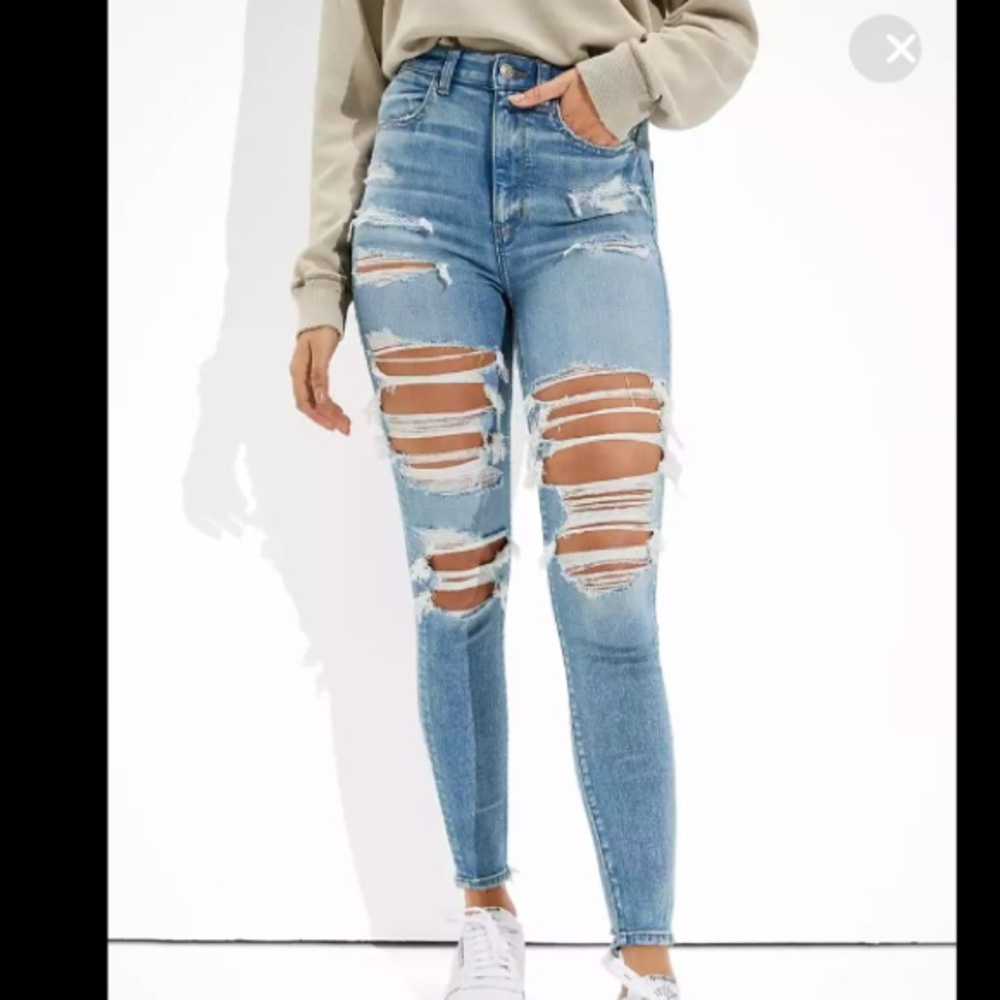 AE Ne(x)t Level Ripped Highest Waist Jegging Size 20